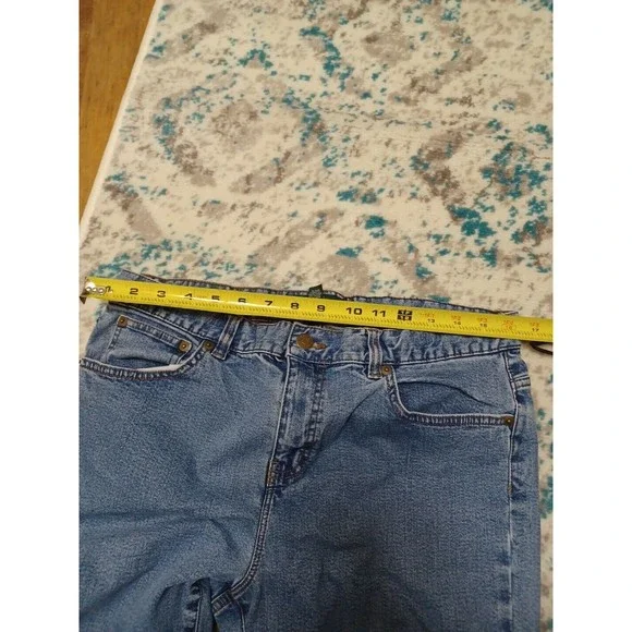 LRL Ralph Lauren Jeans Womens 14P Petite Mid Rise Bootcut Stone Wash Blue Denim - Picture 7 of 11